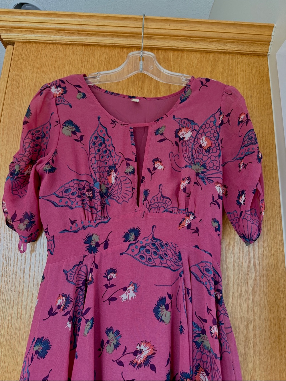Free People Size 4 Bonnie Fit and Flare short sleeve Midi dress
